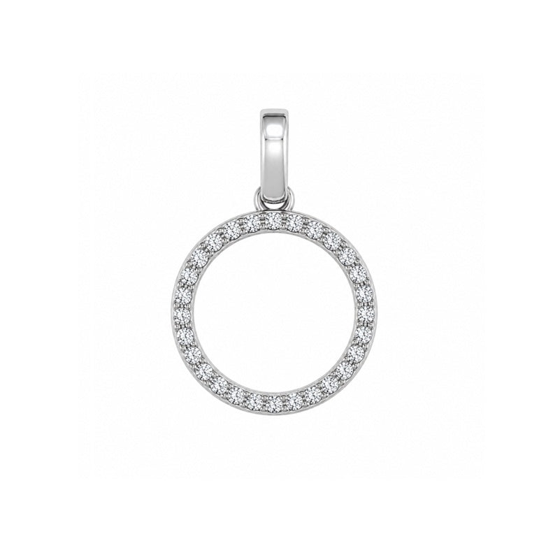 Anhänger Kreis Weißgold Zirkonia 67787