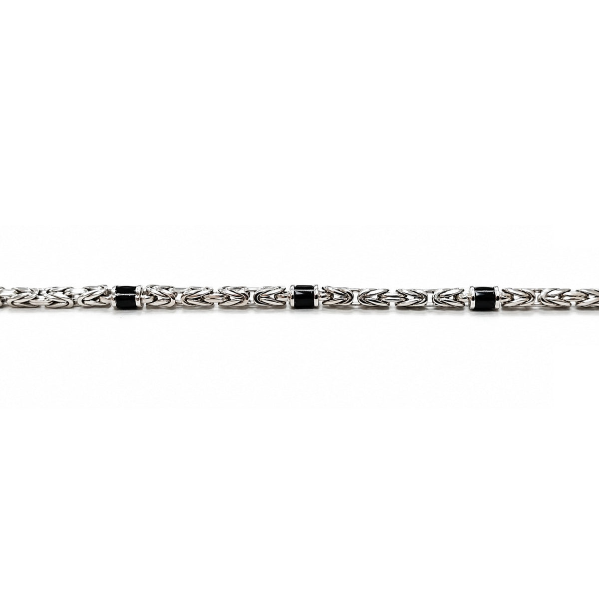 Armband Königsarmband Silber 2,5mm Onyx