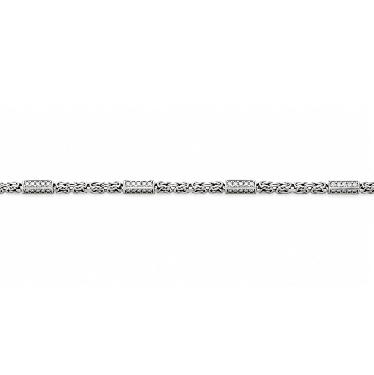 Armband Königsarmband Silber Zirkonia 2,5mm