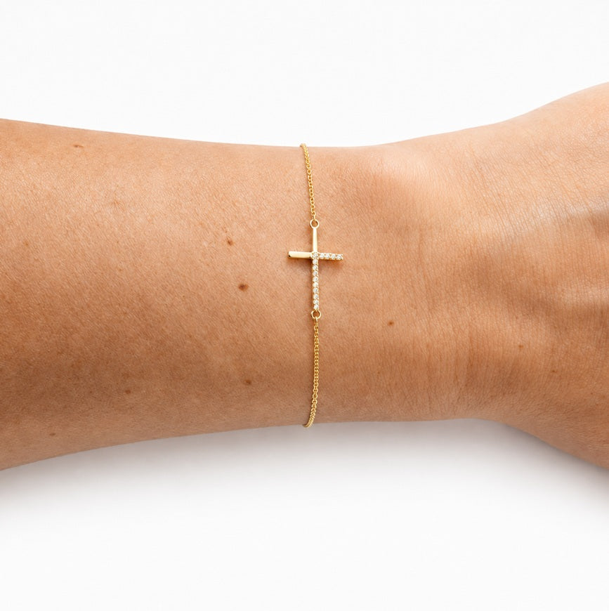 Armband Kreuz Gelbgold Brillanten 71865