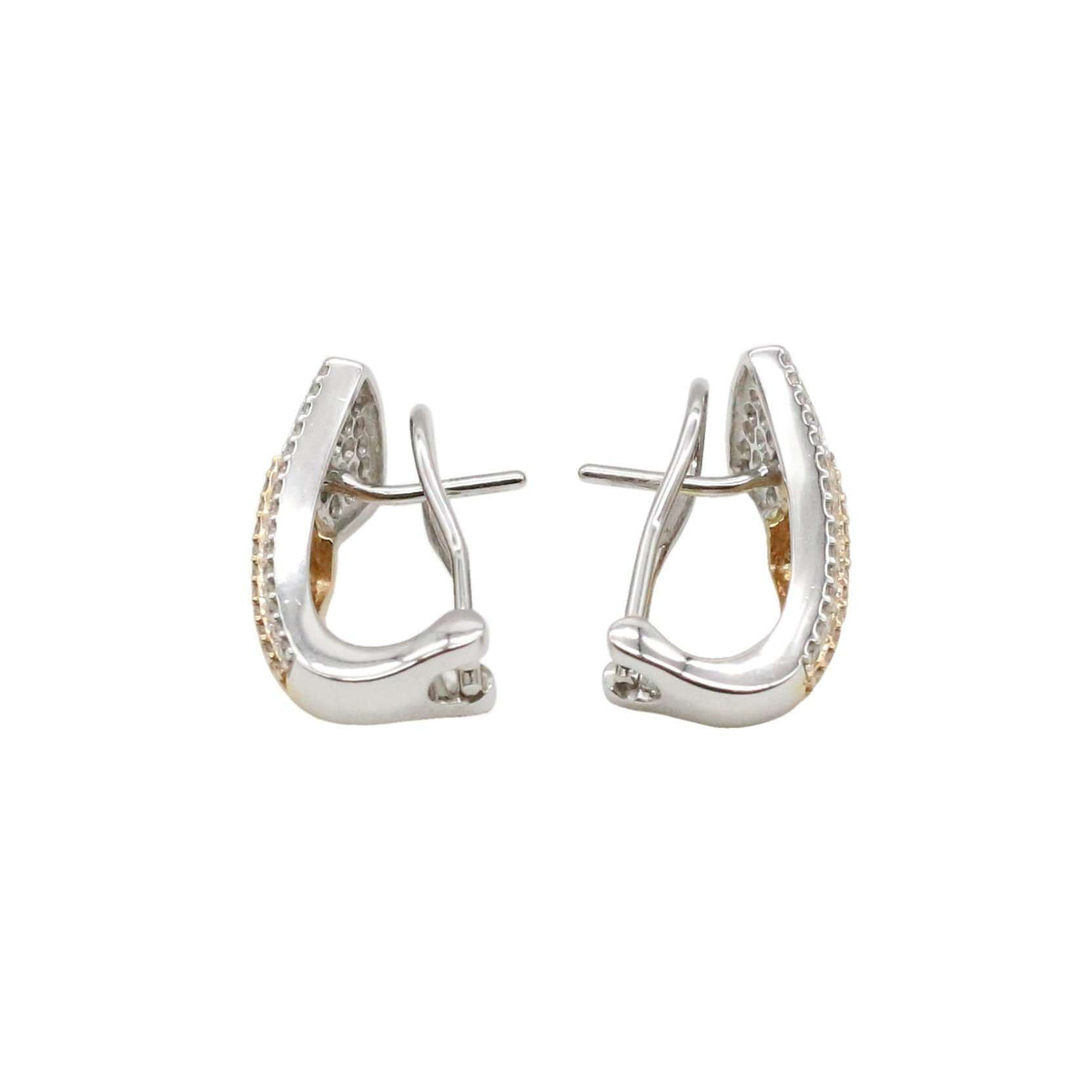 Ohrringe • 585 Weißgold/Rotgold • Clips 0,40ct Brillanten 62031