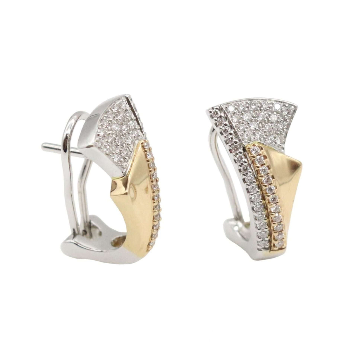 Ohrringe • 585 Weißgold/Rotgold • Clips 0,40ct Brillanten 62031