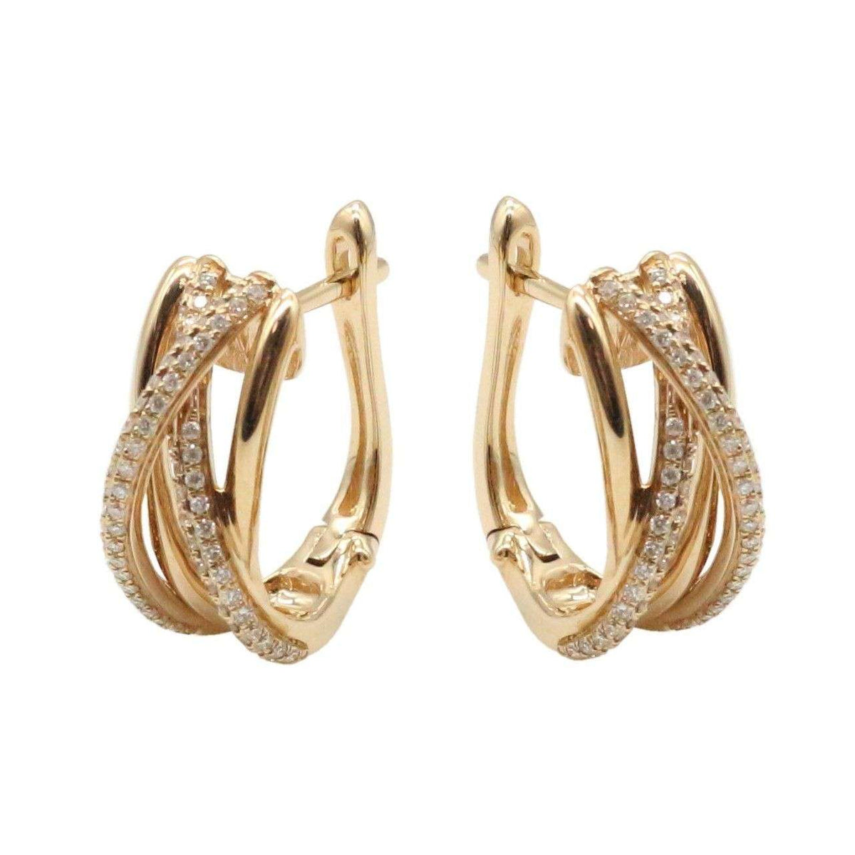 Ohrringe • 585 Rotgold • Clips 0,46ct Brillanten 49472