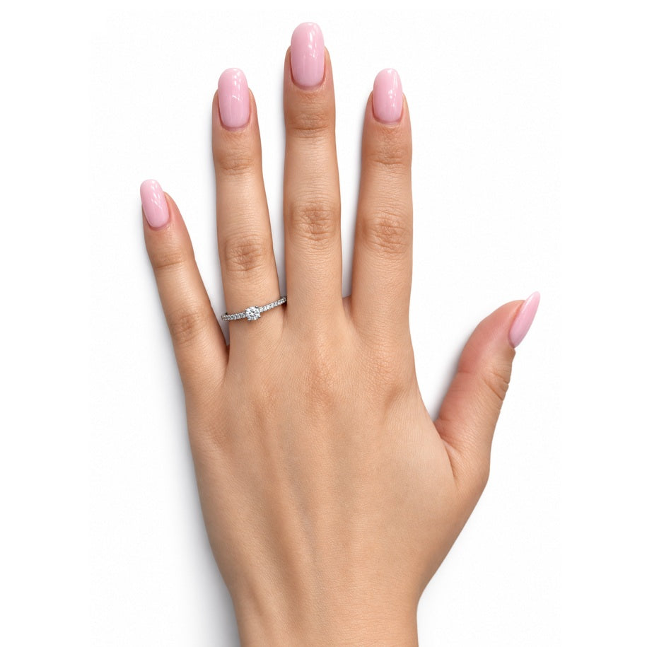 Diamantring Weißgold 0.30ct Brillanten 65624