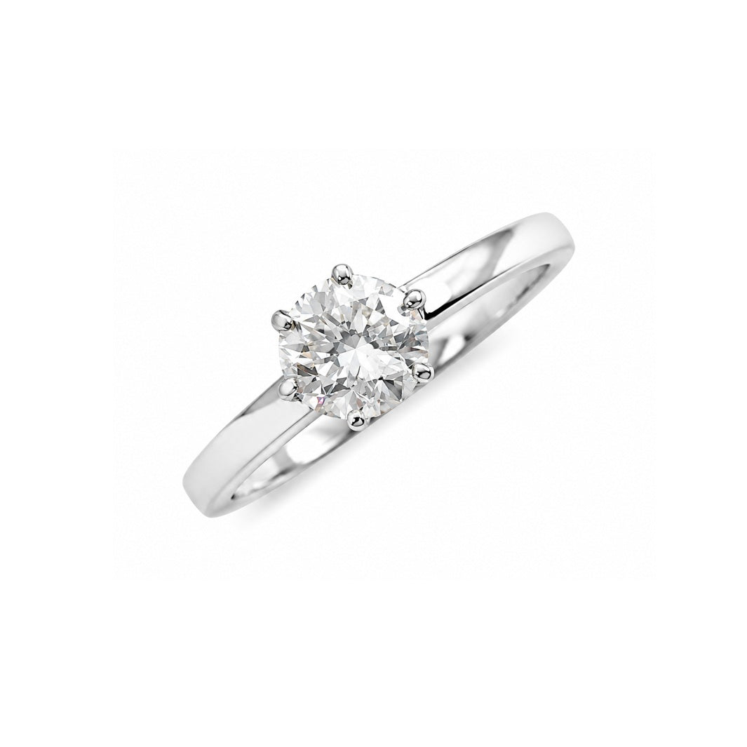 Einkaräter Solitär Krappenfassung Brillant 1Carat
