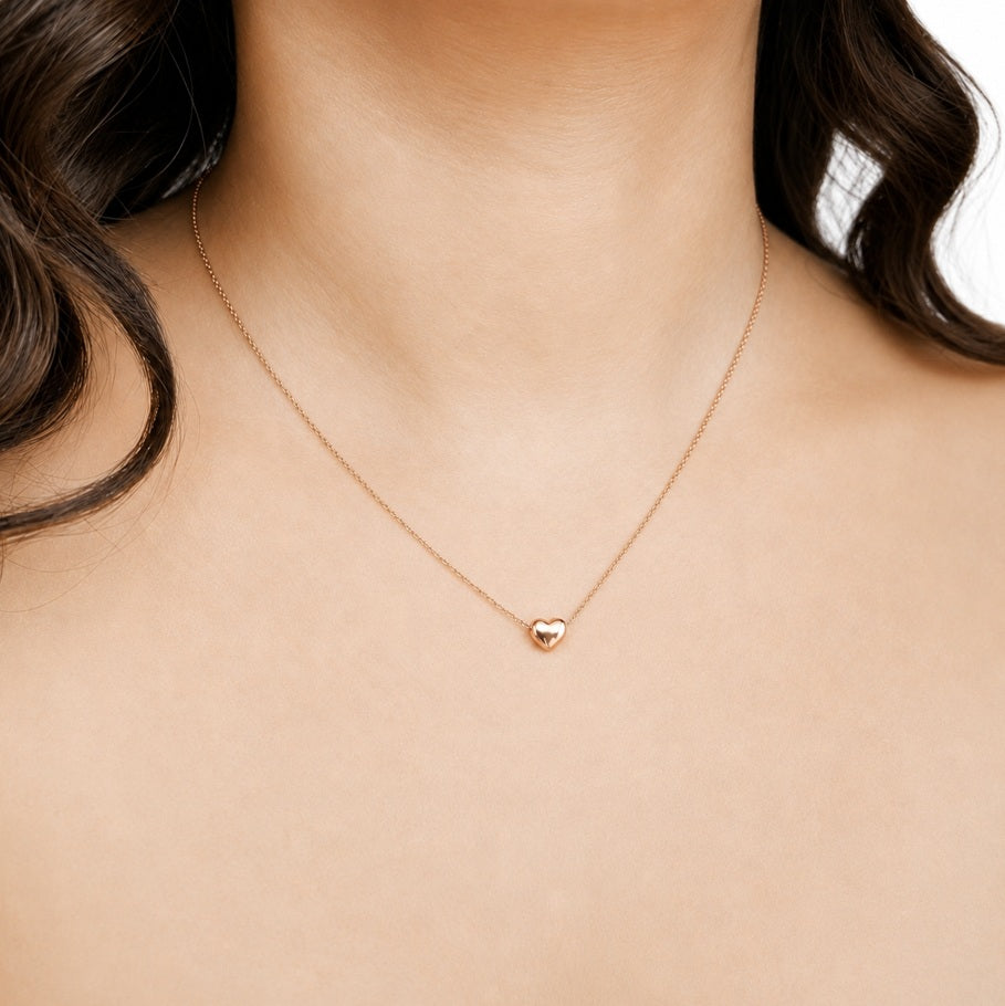 Halskette mit Anhänger Rotgold Herz 70350