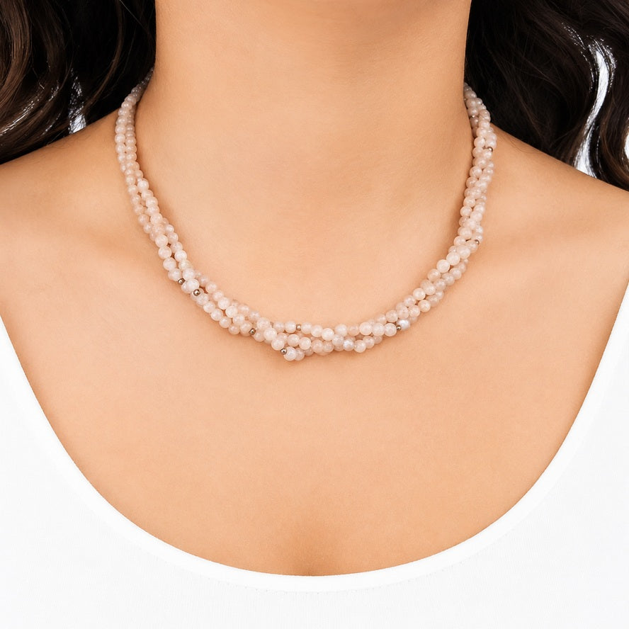 Halskette mit Mondstein Silber 57569