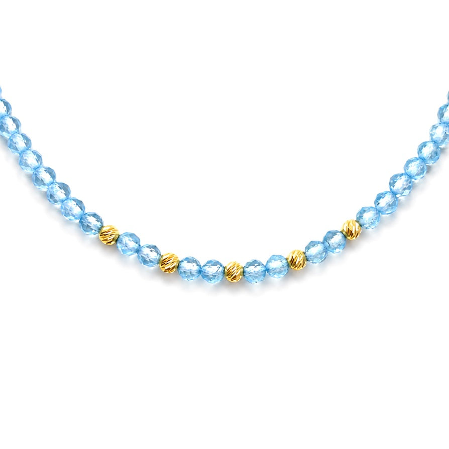 Halskette mit Topas Gelbgold 70295