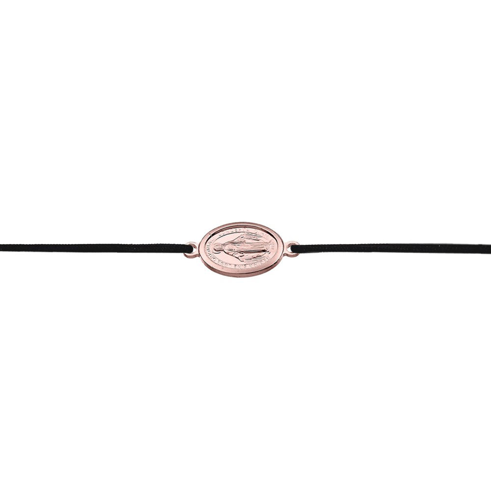 Stoffarmband mit Madonna Symbol in Rose