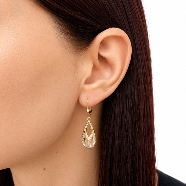Ohrhänger Ohrringe Gold Tricolor 72875