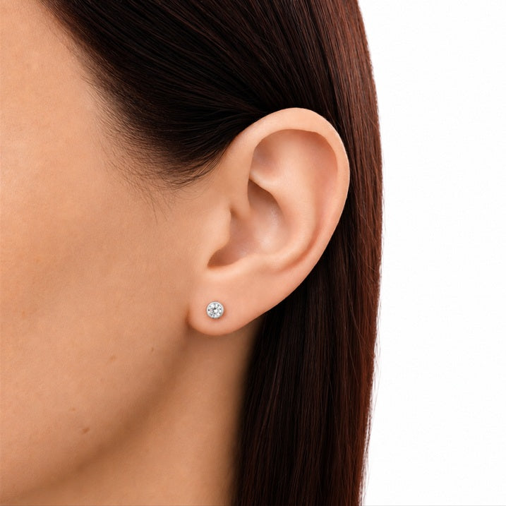 Ohrstecker Weißgold Zirkonia 4mm 71572