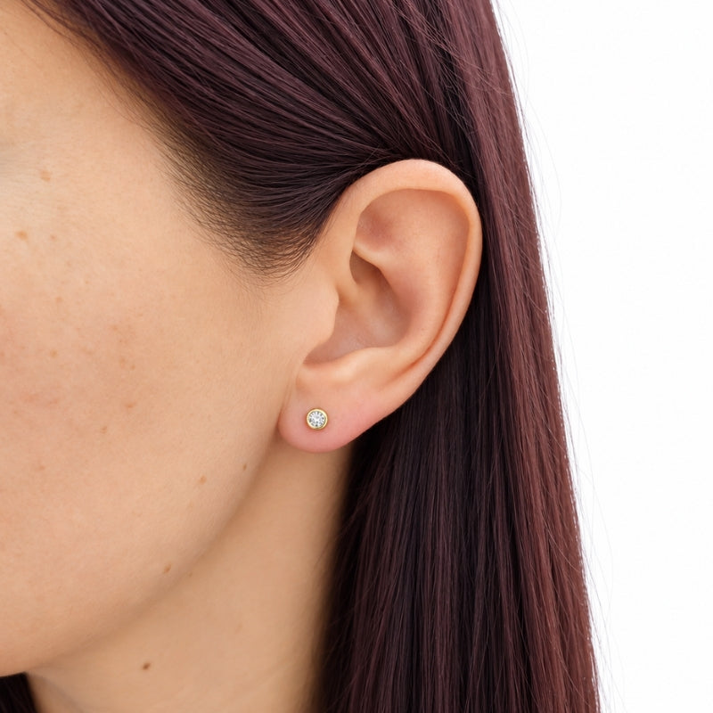 Ohrstecker Gelbgold mit 0,05ct Brillant