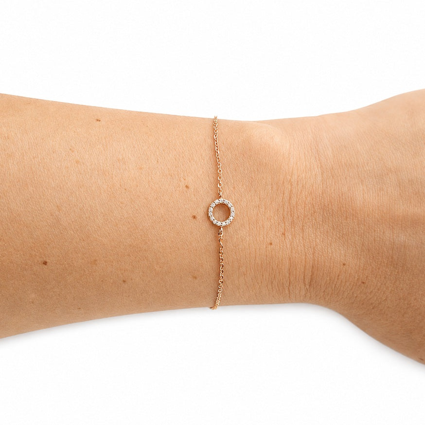 PALIDO Armband Kreis Rotgold Zirkonia K12120R