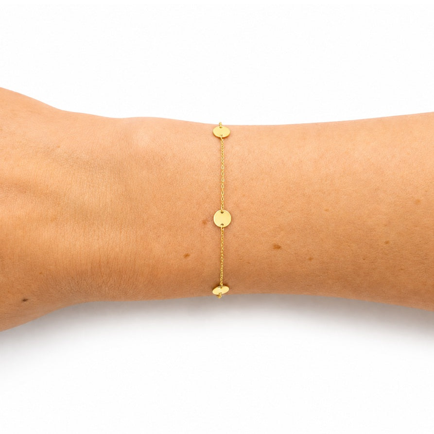 PALIDO Armband mit Plättchen Gelbgold K13225G