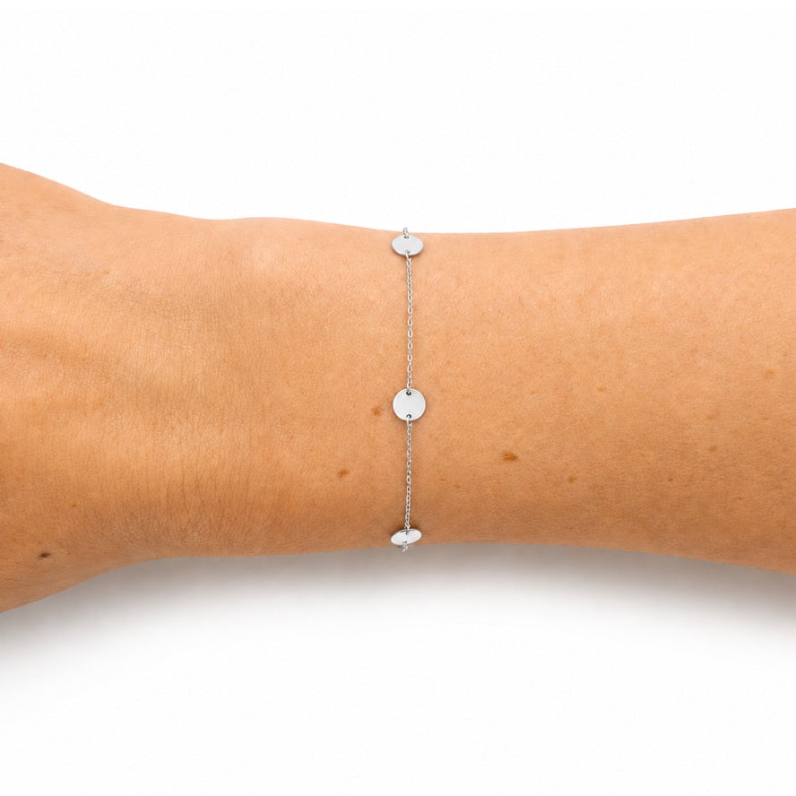 PALIDO Armband mit Plättchen Weißgold K13225W