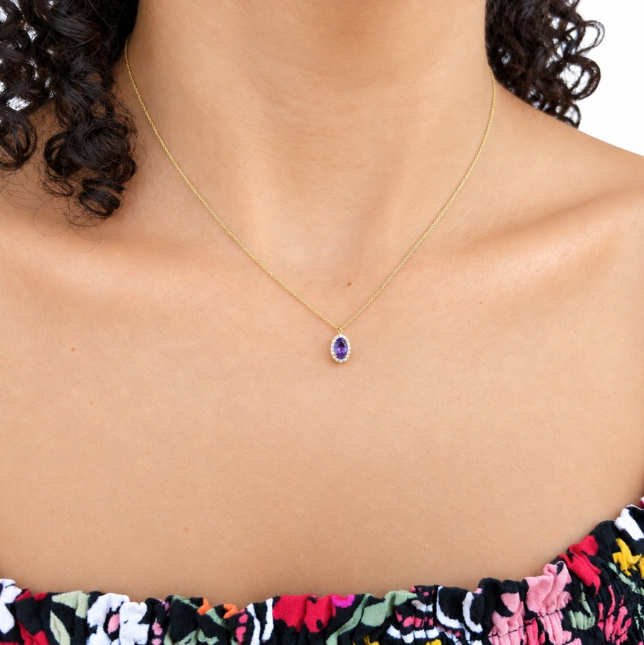 PALIDO Kette mit Amethyst Gelbgold K11615G