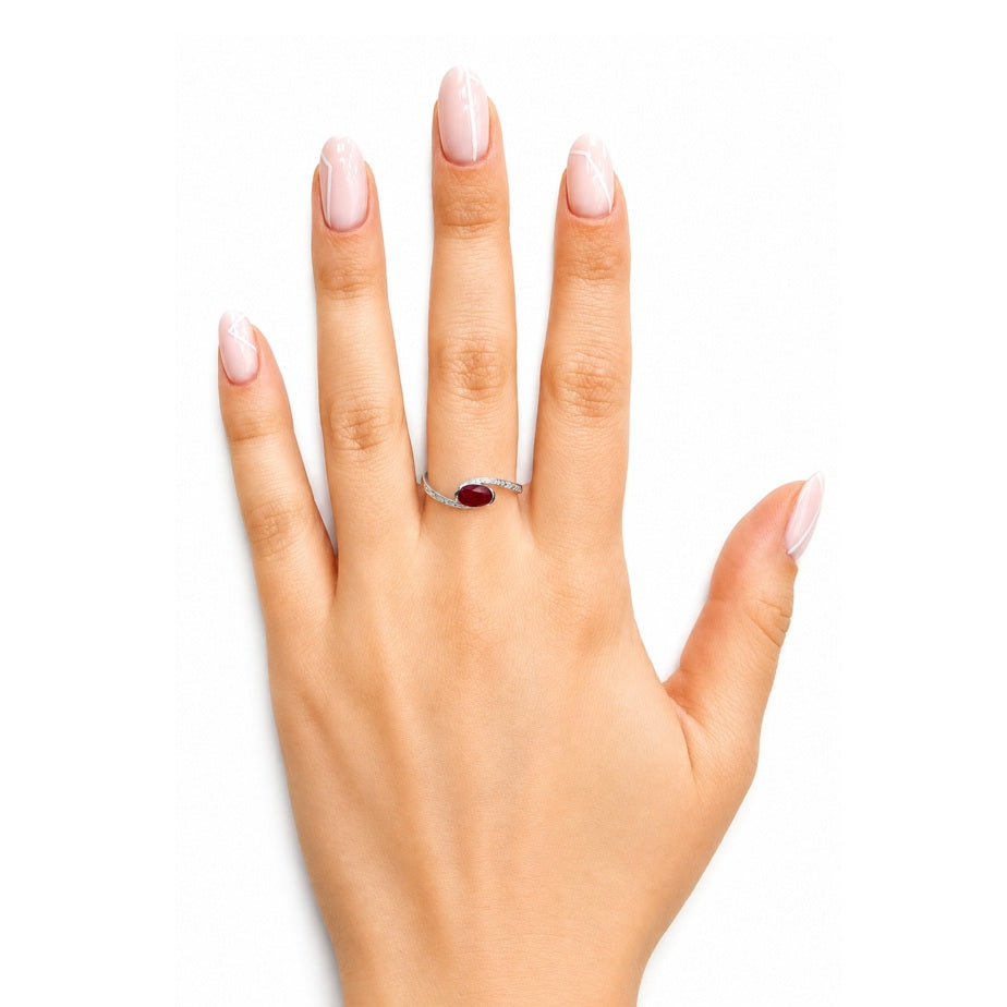 PALIDO Ring Rubin Weißgold Brillanten 32496