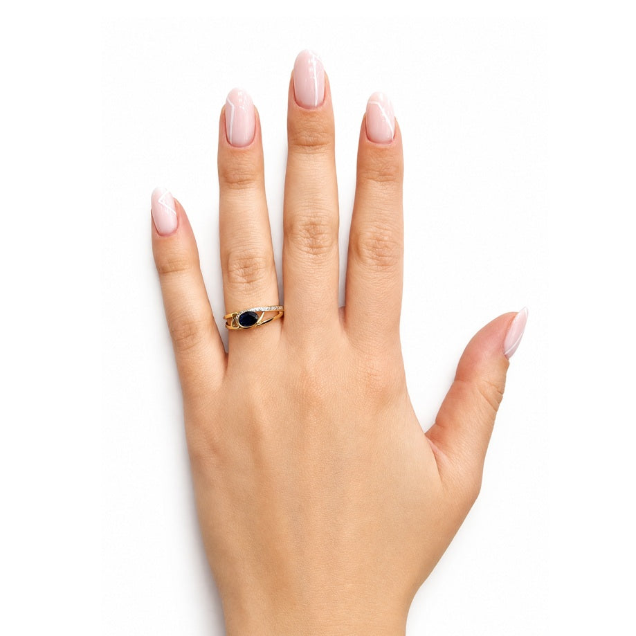PALIDO Ring Saphir Gelbgold Brillanten 52699