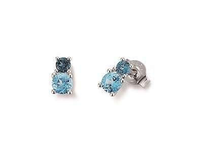 PALIDO Ohrringe mit Topas / London Blue • 585 Weißgold • K11348