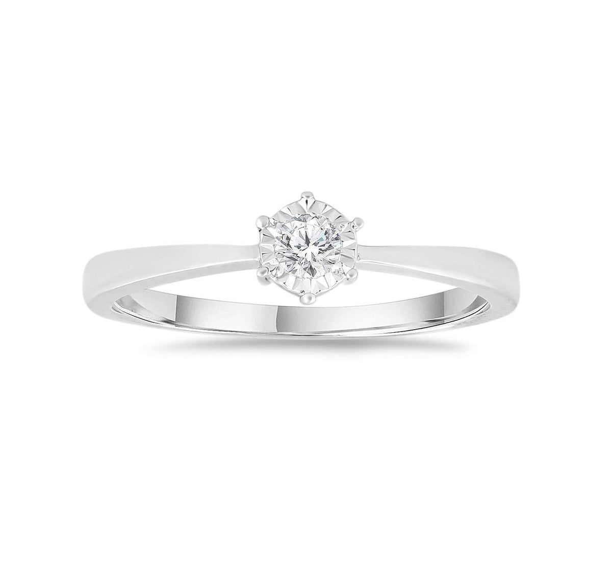 Diamantring • 585 Weißgold • Solitär 0,10ct Brillant BRI31629-W