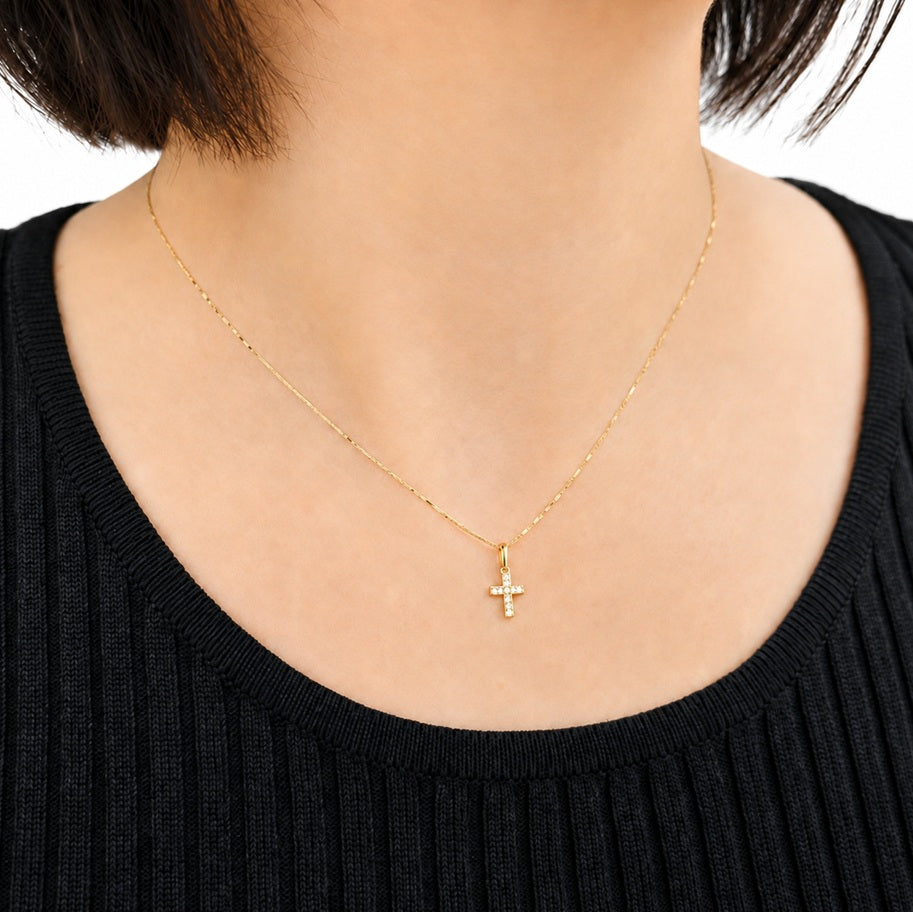 Anhänger Gelbgold Kreuz Brillanten 64091