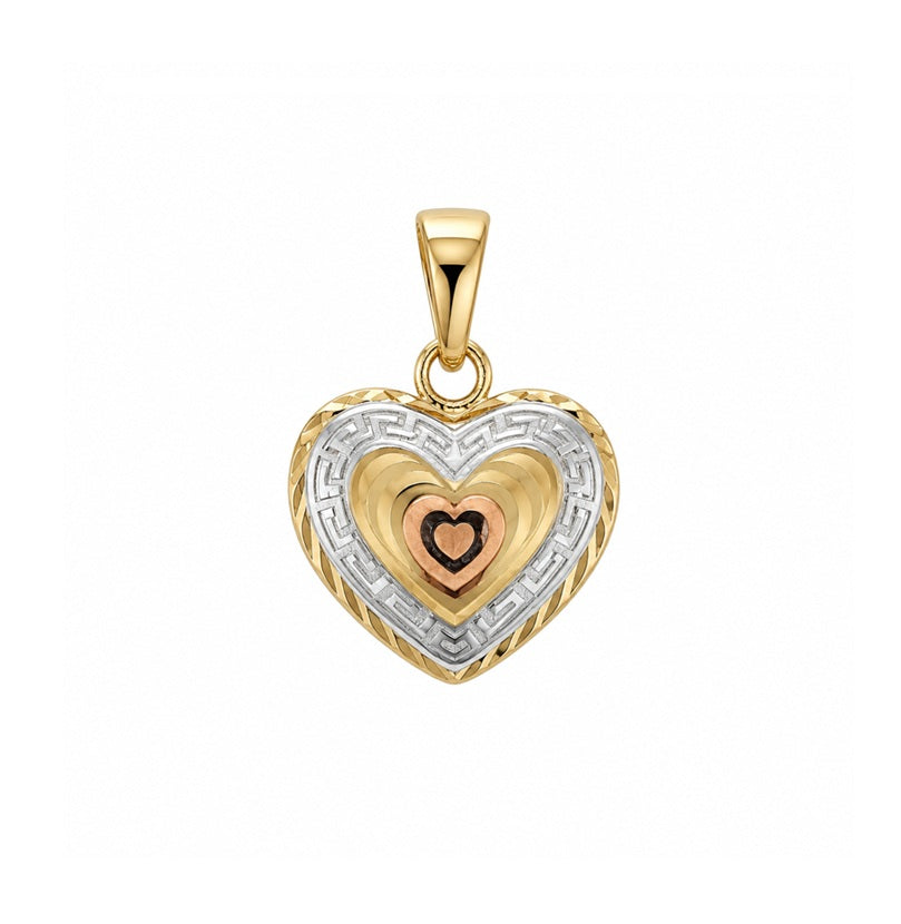 Anhänger Herz Gold tricolor 62793