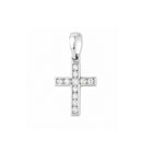 Anhänger • 585 Weißgold • Kreuz 0,06ct Brillanten 64092