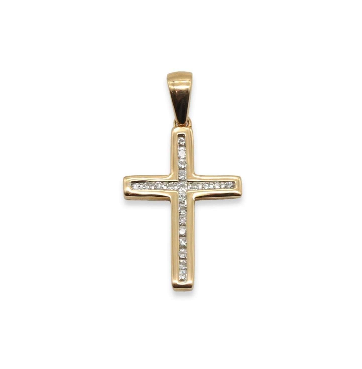 Anhänger • 585 Rotgold • Kreuz 0,10ct Brillanten BAS5895WH-R