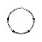 Armband Königsarmband Silber 4mm Onyx