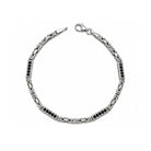 Armband Königsarmband Silber Zirkonia schwarz 3mm