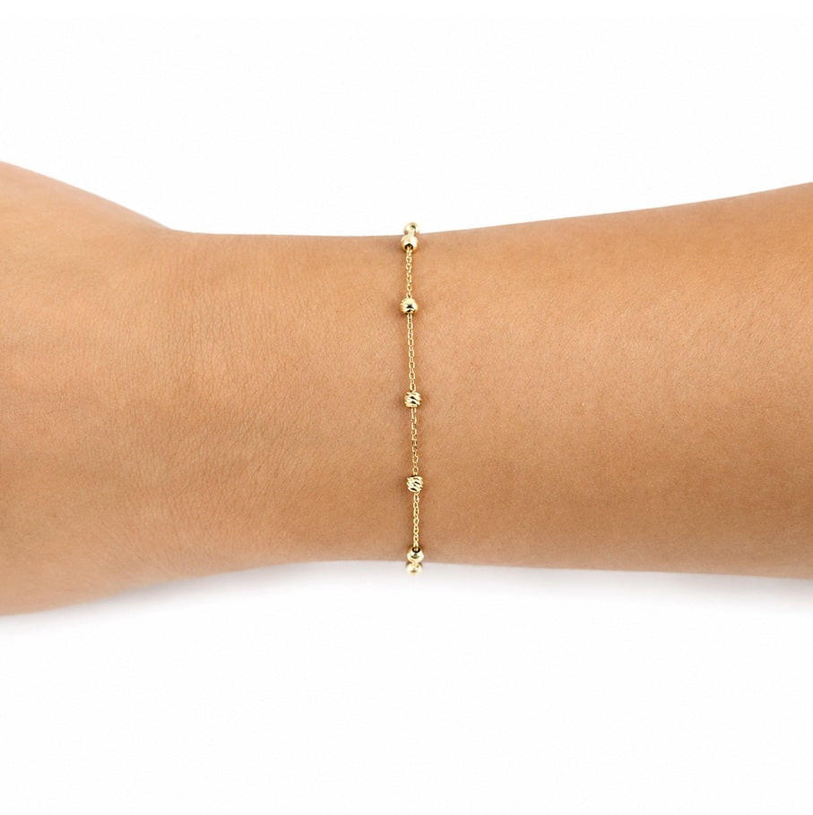Armband mit Kugeln Gelbgold 69499