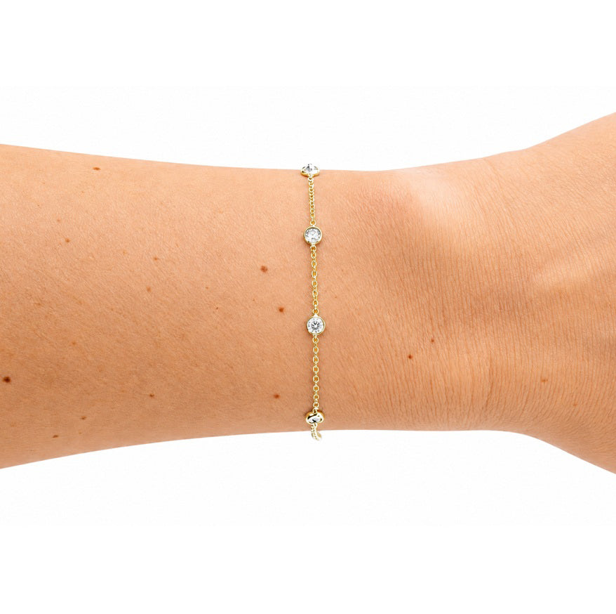 Armband mit Zirkonia Gelbgold 72050