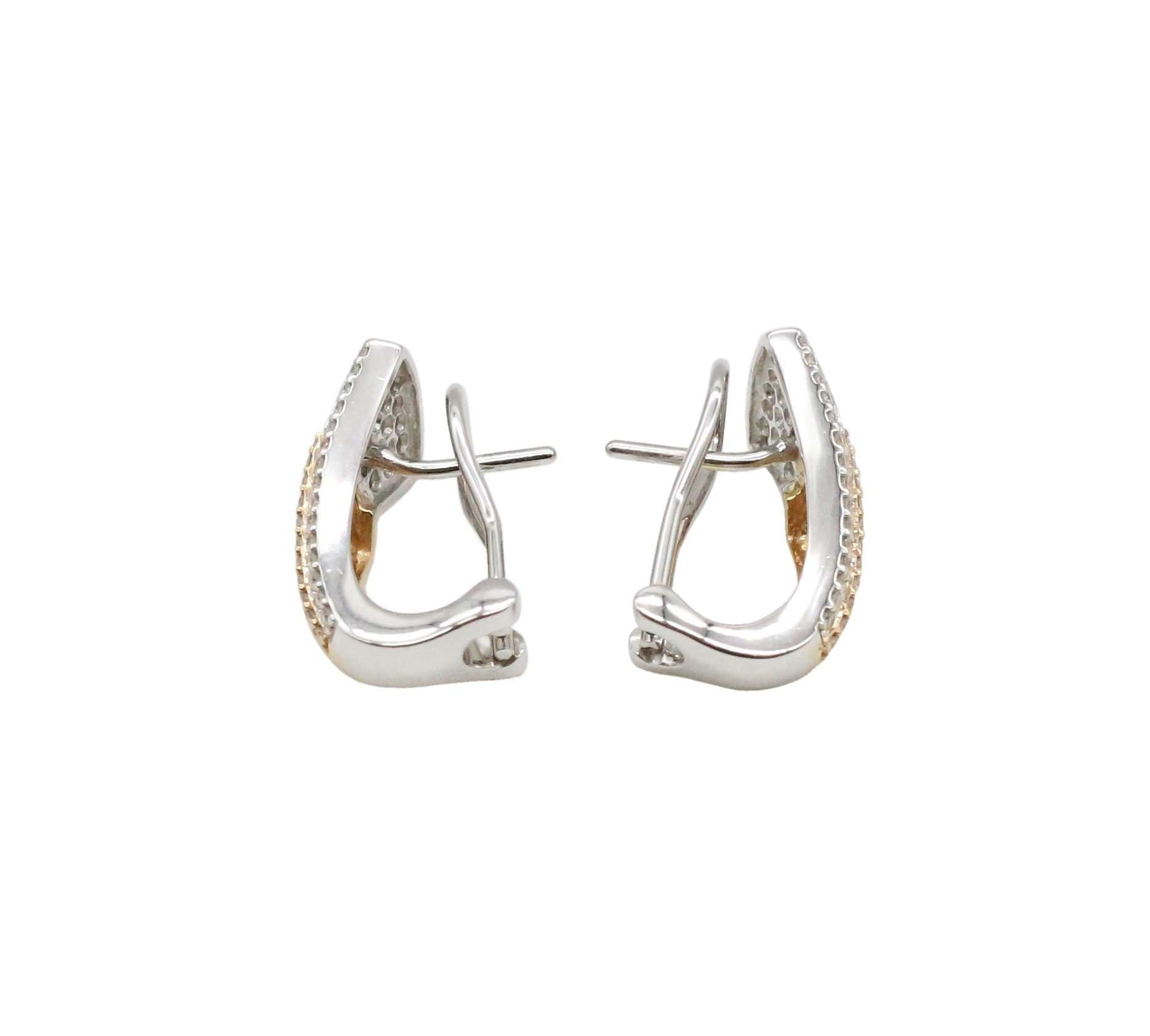 Ohrringe • 585 Weißgold/Rotgold • Clips 0,40ct Brillanten 62031