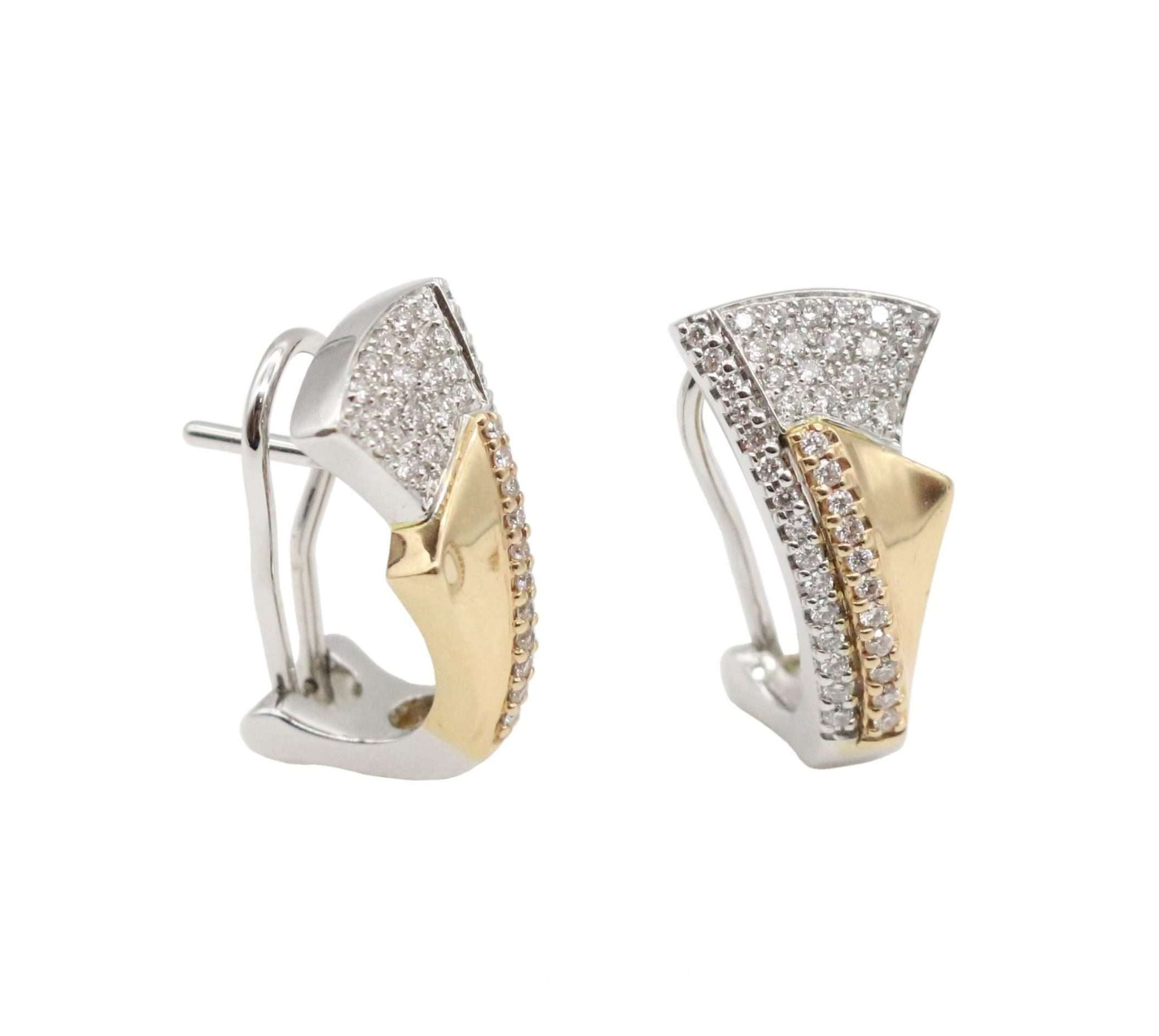 Ohrringe • 585 Weißgold/Rotgold • Clips 0,40ct Brillanten 62031