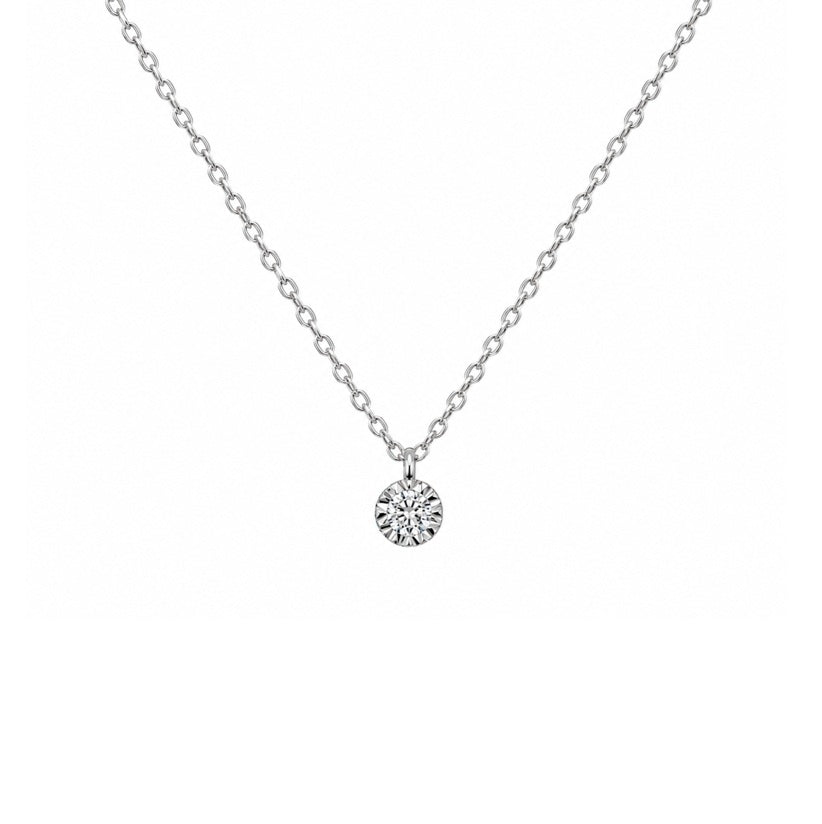 Collier Weißgold Solitär Brillant 61891
