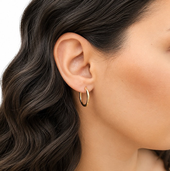 Creolen 22mm 585 Gelbgold Ohrringe 71510