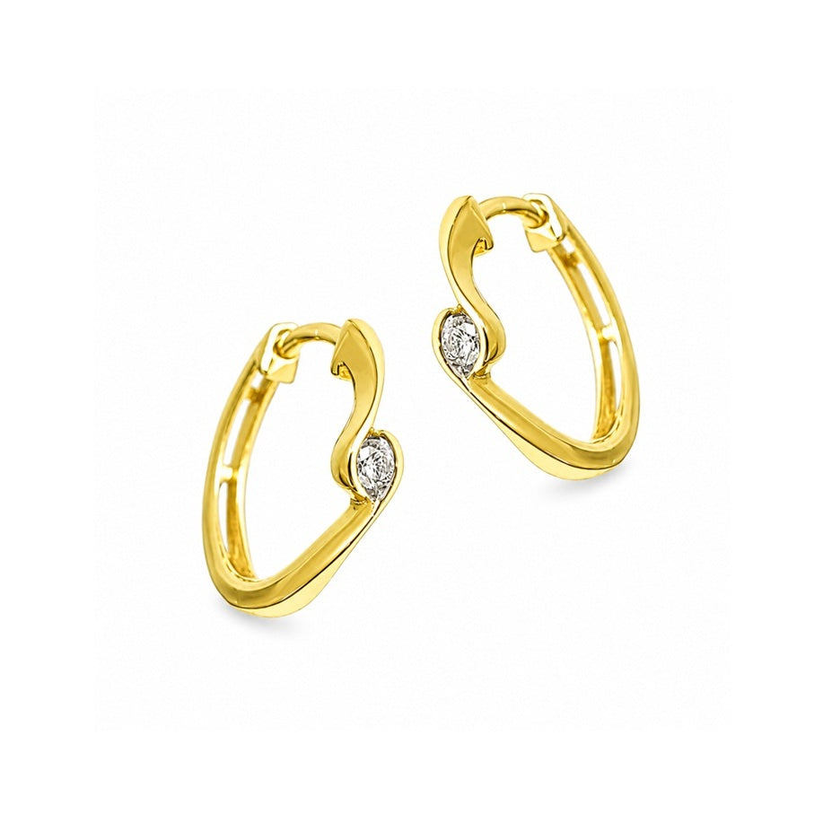 Creolen Gelbgold 0,10ct Brillanten 61232