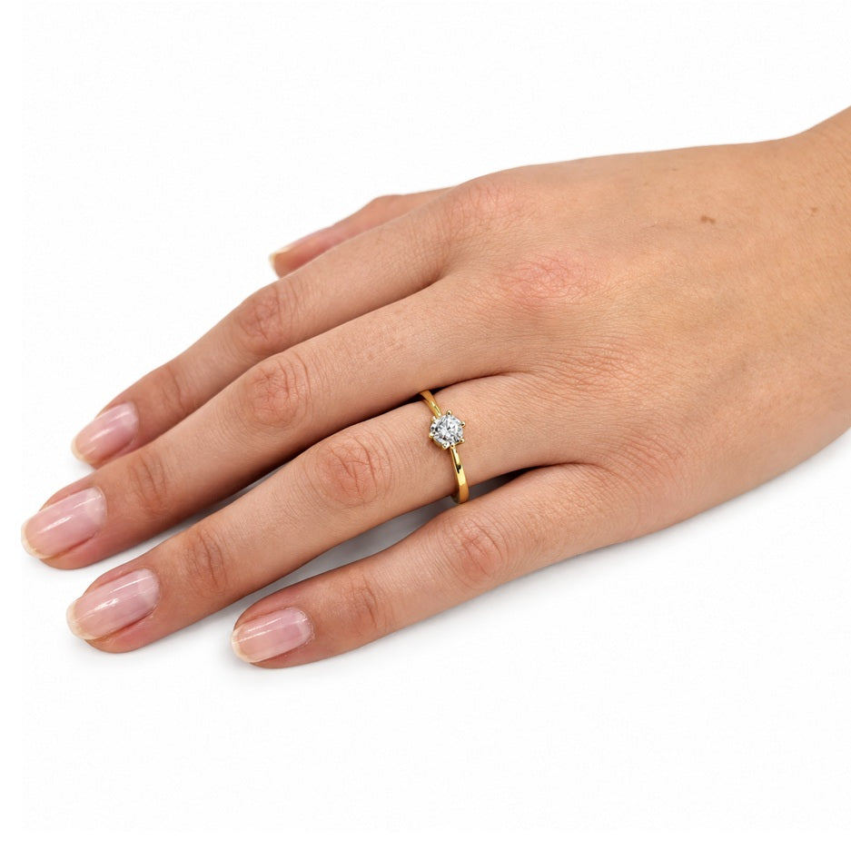 Diamantring Gelbgold Solitär 0.20ct Brillant 62622