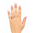 Diamantring Weißgold Blume Brillant 45538