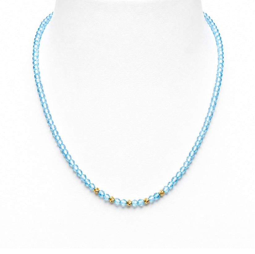 Halskette mit Topas Gelbgold 70295