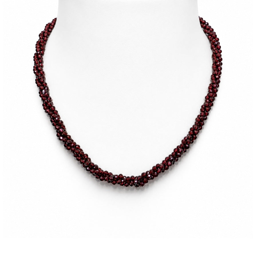 Halskette mit Granat Gelbgold 2 64796