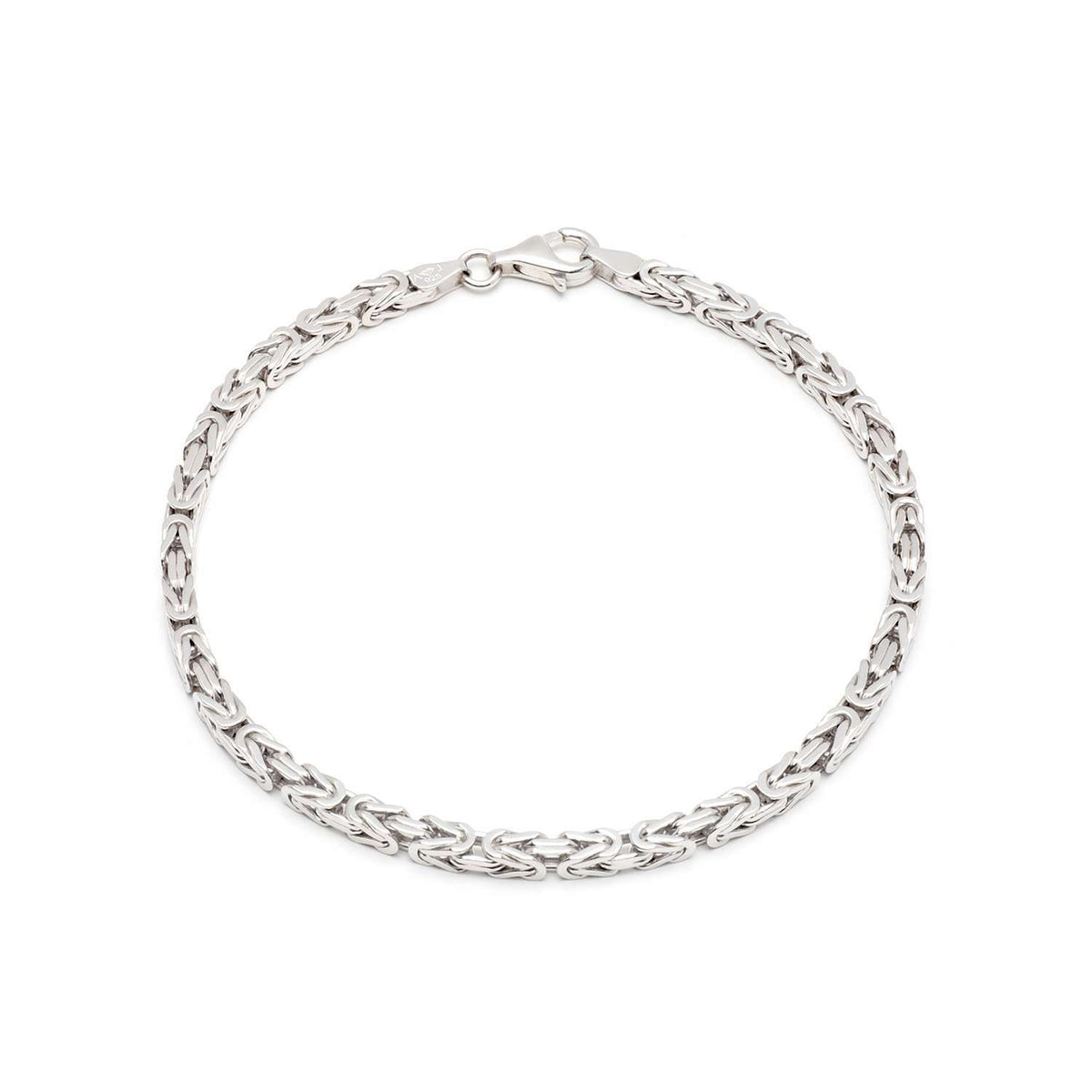 Königsarmband 3mm - 925 Sterlingsilber rhodiniert
