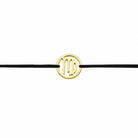Stoffarmband mit Sternzeichen Jungfrau goldfarben