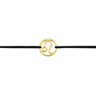 Stoffarmband mit Sternzeichen Löwe gold