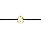 Stoffarmband mit Sternzeichen Schütze goldfarben