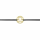 Stoffarmband mit Sternzeichen Waage goldfarben