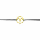 Stoffarmband mit Sternzeichen Widder goldfarben