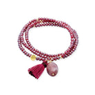 Marina Garcia Armband ZEN Burgundy dunkelrot mit Lepidolith 91168UAG