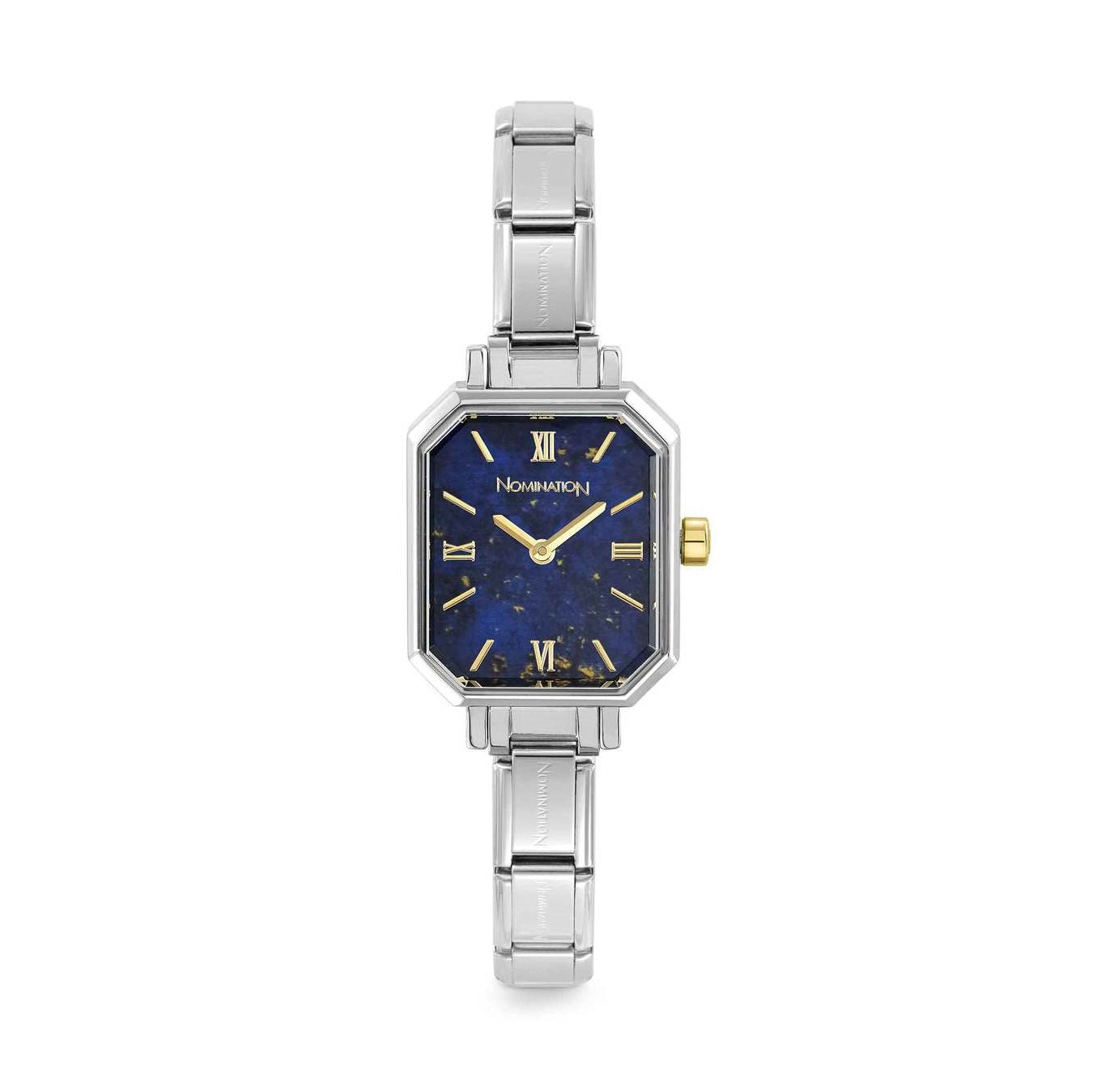 Nomination Uhr Paris eckig Blau gold 076037-042