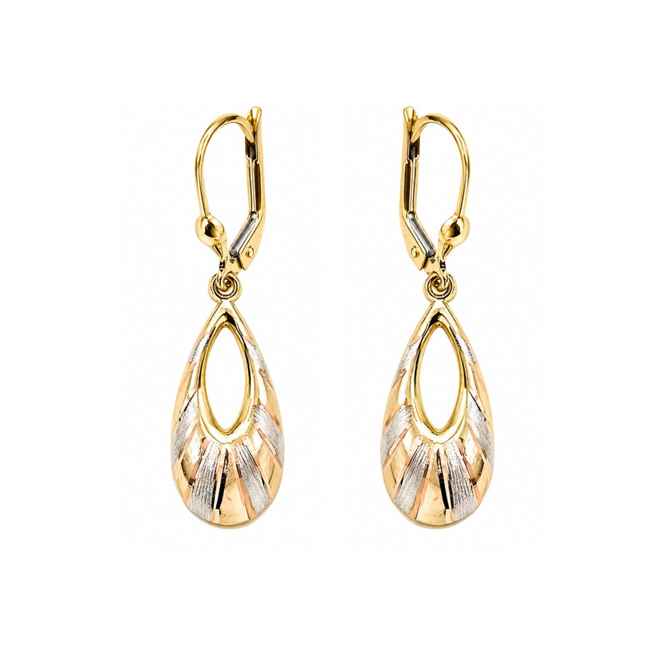 Ohrhänger Ohrringe Gold Tricolor 72875